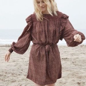 Doen Oliver Dress in Rust Ditzy Floral